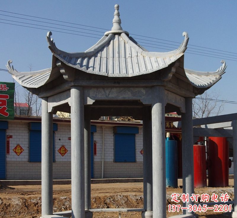 潍坊精美仿古石雕凉亭