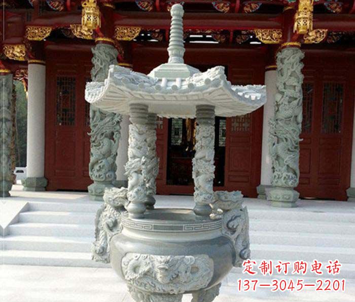 潍坊中国古典仿古龙浮雕香炉雕塑