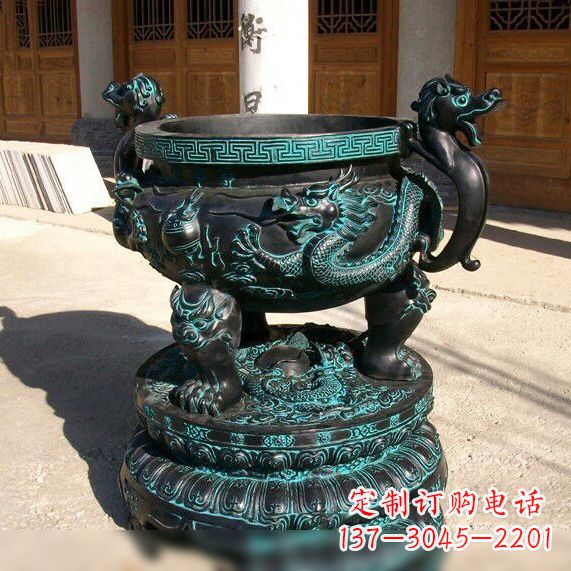潍坊传统工艺青铜龙雕塑