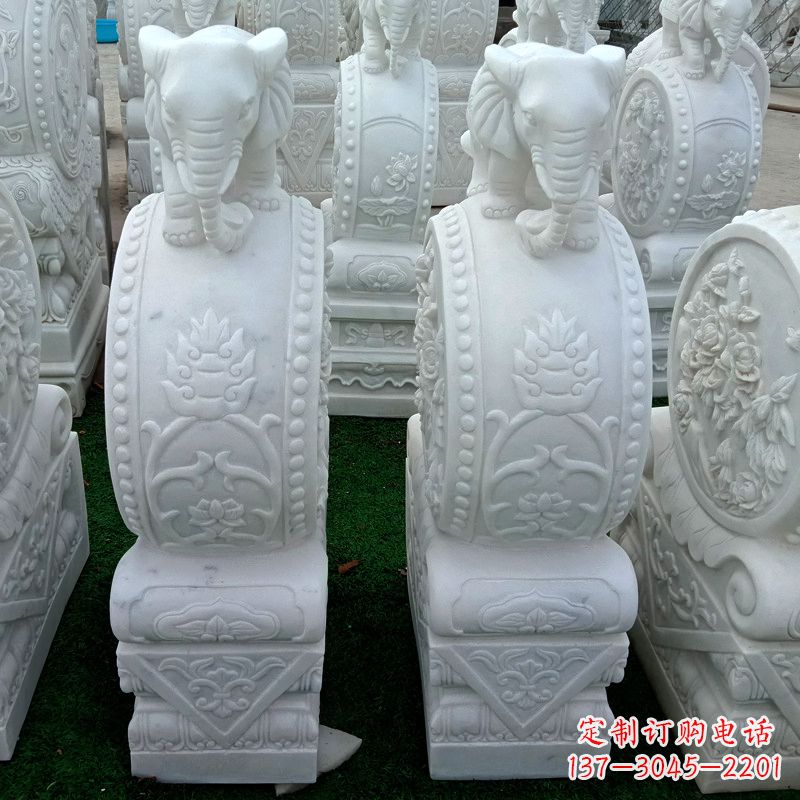 潍坊仿古门墩石雕 抱鼓石仿古雕刻