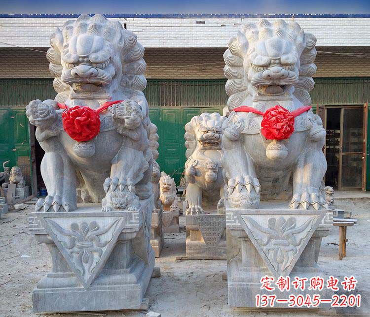 潍坊传统风格狮子石雕