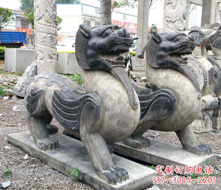 潍坊仿古貔貅门口招财石雕