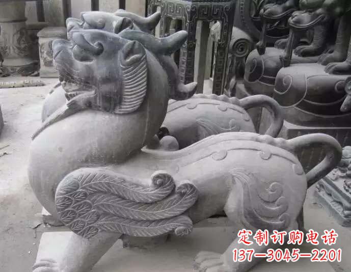 潍坊仿古貔貅石雕 (2)