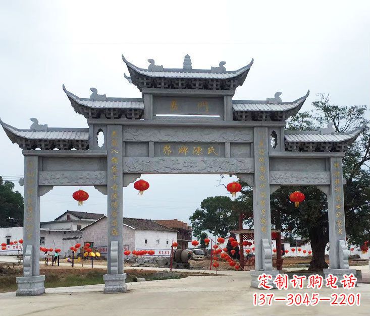 潍坊精美仿古牌坊石雕