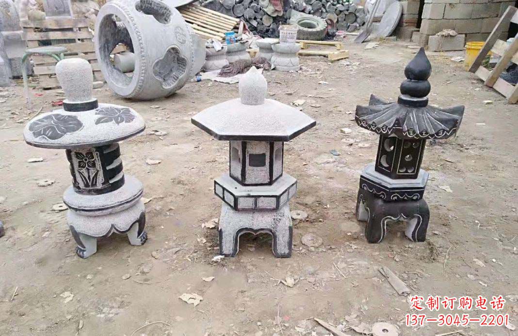 潍坊传统仿古石灯雕塑