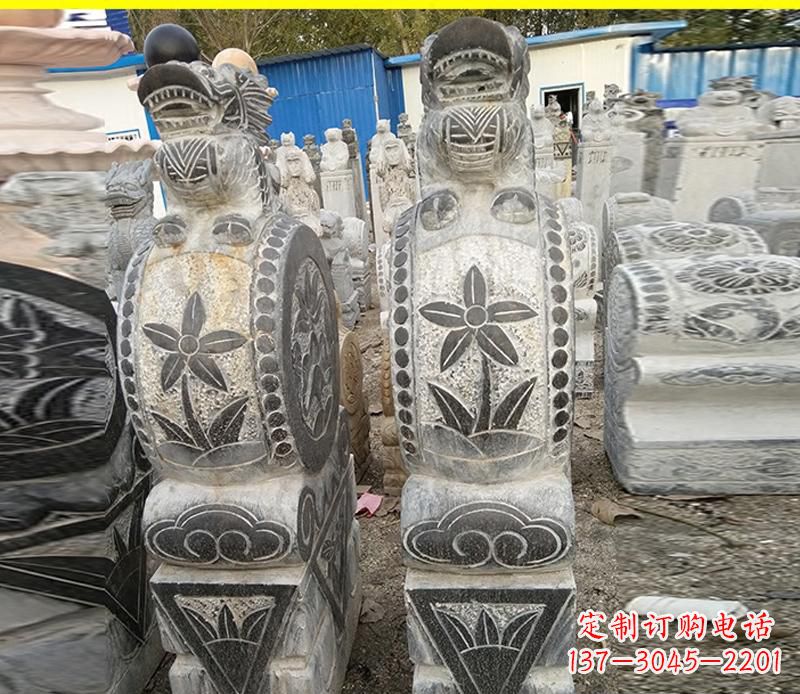潍坊仿古石门墩雕塑,传承历史文化