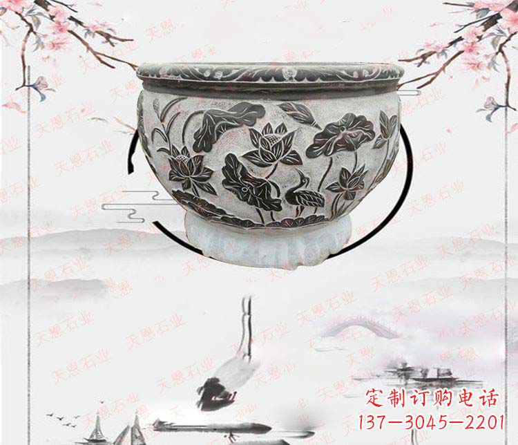 潍坊仿古石水缸石浮雕石雕,欧式古典设计