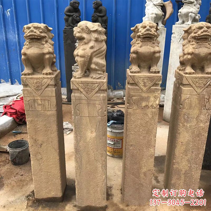 潍坊仿古拴马桩石雕塑——傅雕你的精美时光