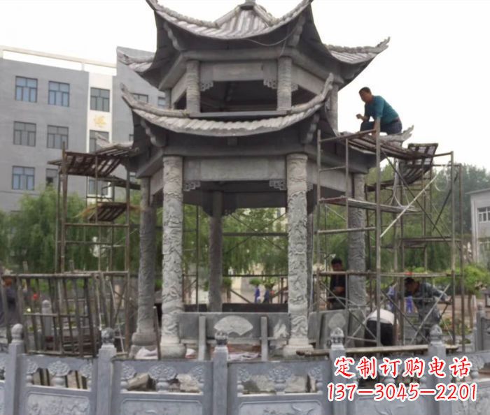 潍坊仿古双层石雕凉亭