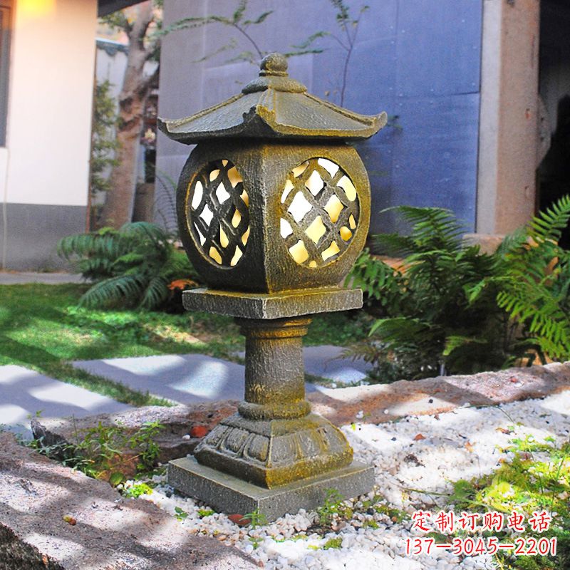 潍坊仿古庭院石雕灯笼，精美雕刻点亮家园