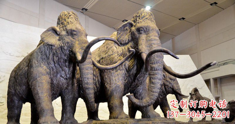 潍坊仿真大象玻璃钢动物雕塑