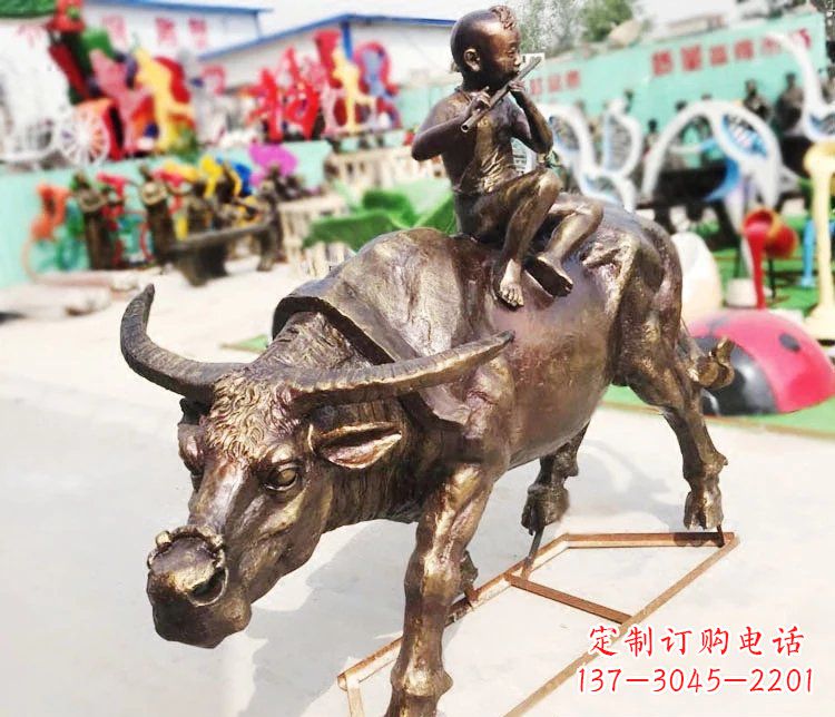 潍坊牛郎雕塑精美绝伦的铜雕艺术
