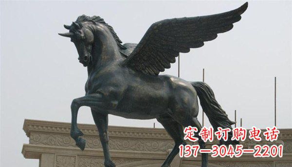 潍坊飞马广场景观铜雕