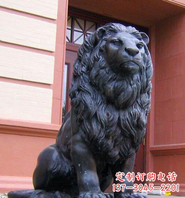 潍坊非洲狮子铜雕塑精美雕刻，精美绝伦