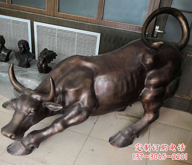 潍坊传统工艺精美牛铜雕塑