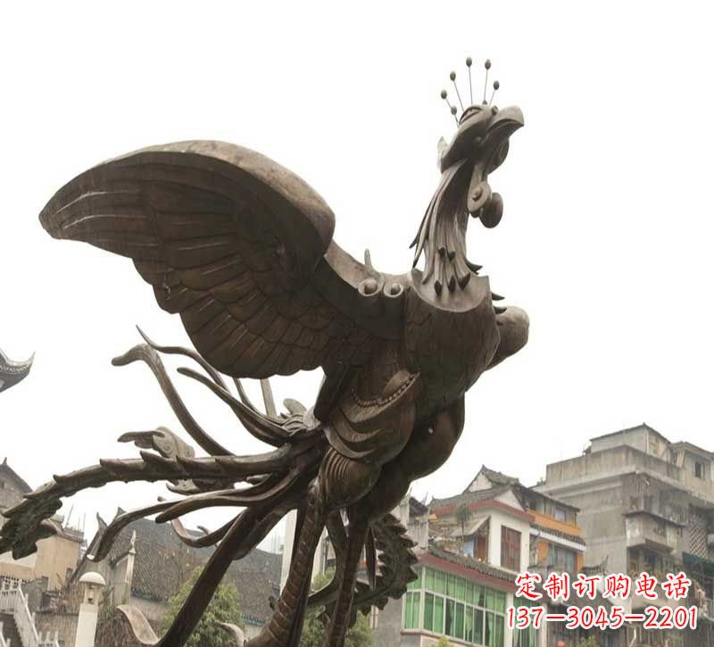 潍坊凤凰飞翔铜雕
