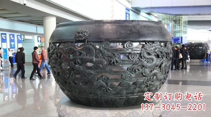 潍坊浮雕水缸龙广场景观雕塑