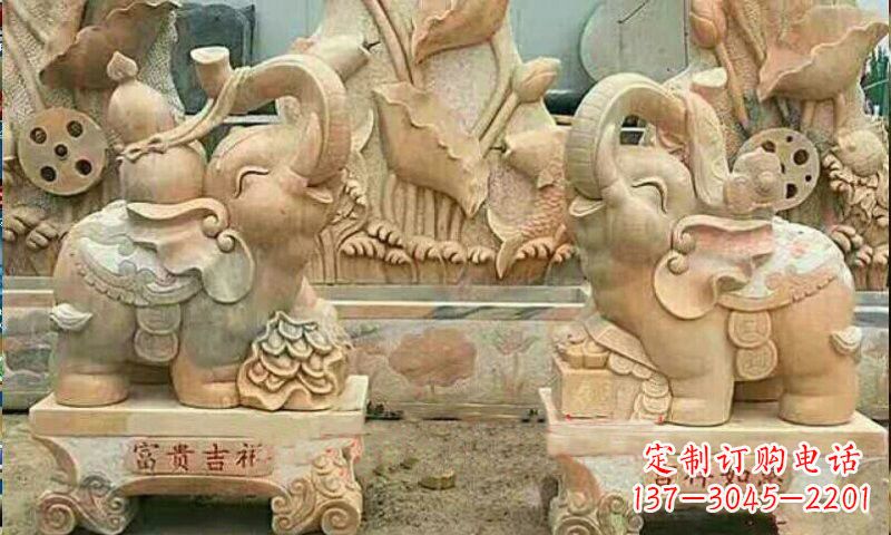 潍坊祥和典雅 富贵吉祥大象石雕