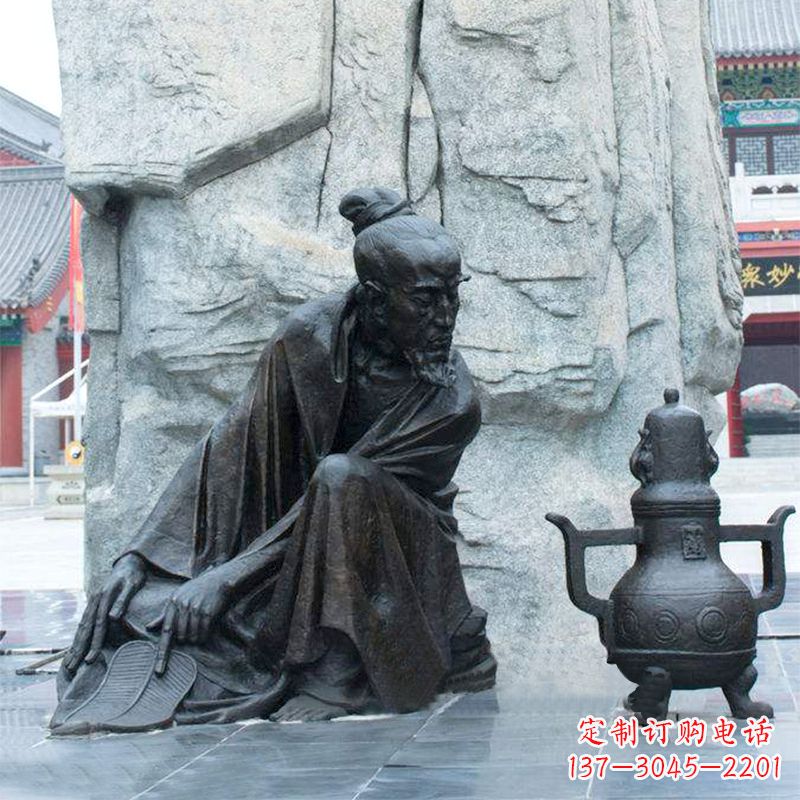 潍坊中国医史传承葛洪炼丹情景雕塑