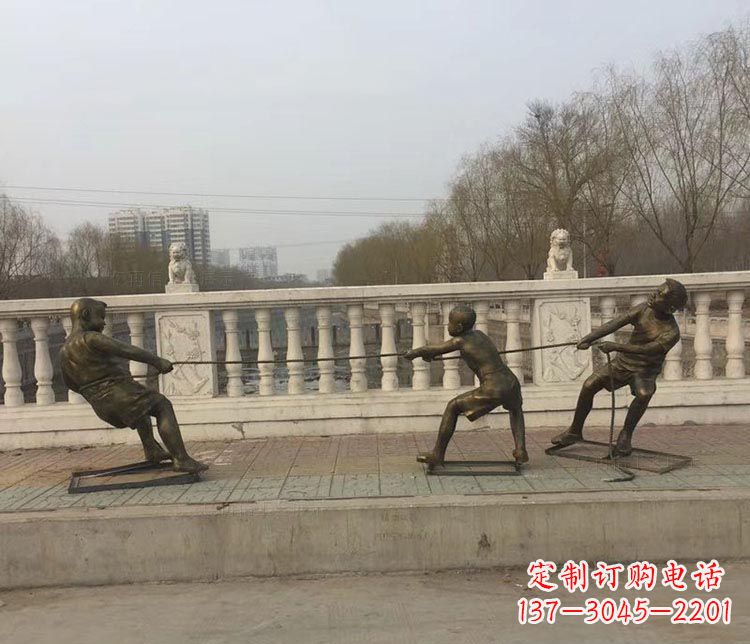 潍坊中领雕塑 | 铜雕像，营造欢乐的童年回忆