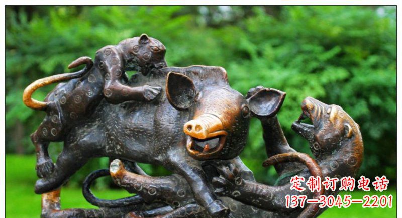 潍坊艺术精美的豹子铜雕