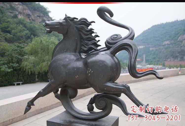 潍坊公园奔马铜雕 (2)