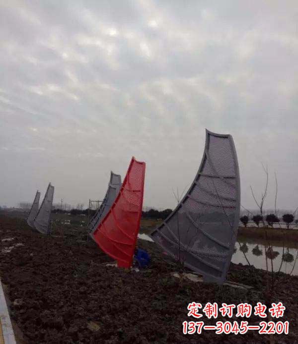 潍坊不锈钢抽象帆船雕塑