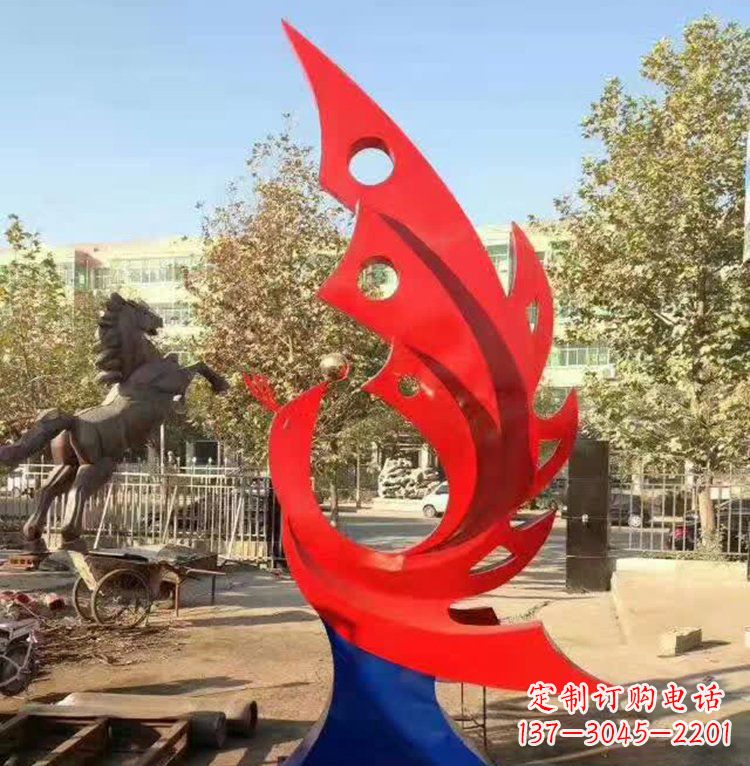 潍坊艺术精美的不锈钢凤凰雕塑