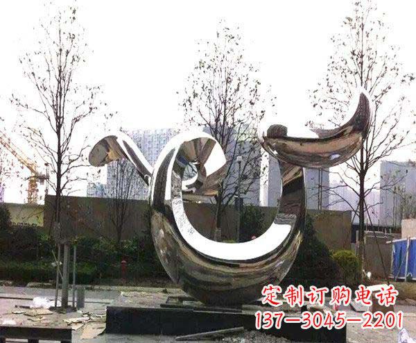 潍坊新品发布不锈钢抽象鲸鱼雕塑