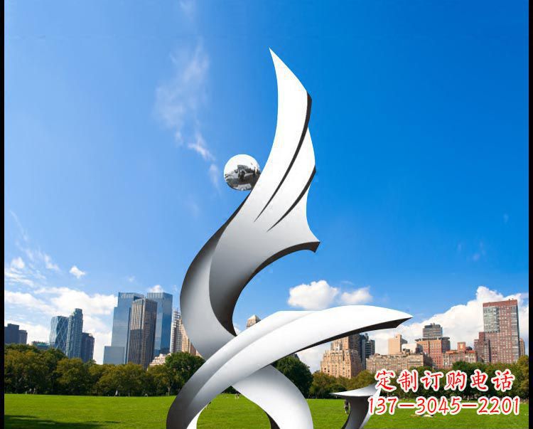 潍坊优雅贵族不锈钢凤凰雕塑
