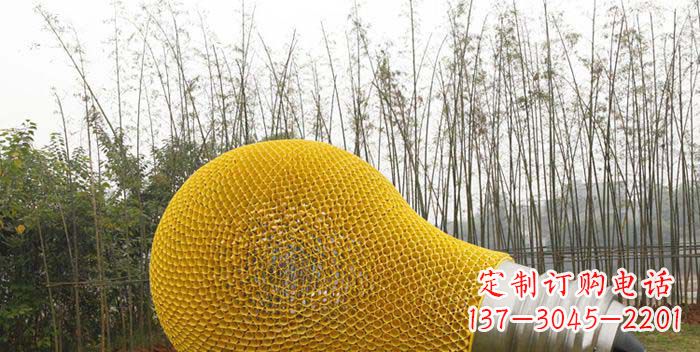 潍坊大型不锈钢灯泡雕塑
