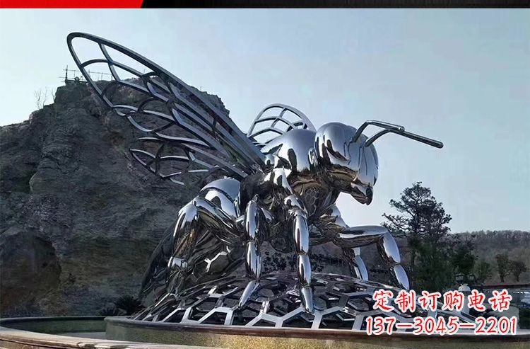 潍坊优雅活泼的不锈钢大型蚂蚁雕塑