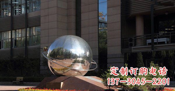潍坊精美不锈钢制地球与赤道雕塑