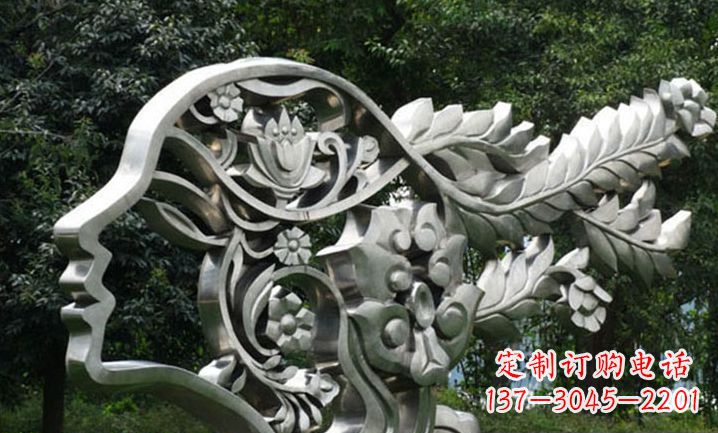 潍坊美丽如梦不锈钢美女雕塑
