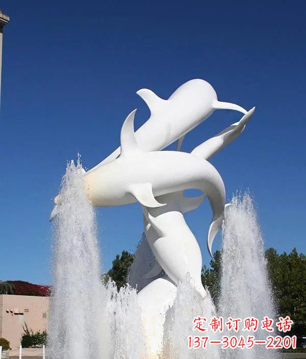 潍坊完美纪念,精致的不锈钢海豚雕塑