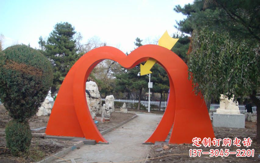 潍坊高雅大气的不锈钢拱门雕塑