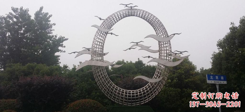 潍坊优雅风采,质感之美,赏心悦目的不锈钢海鸥雕塑