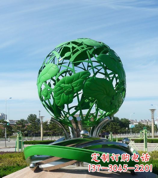 潍坊不锈钢镂空荷叶青蛙雕塑