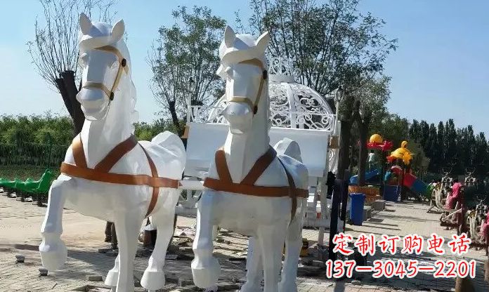 潍坊优雅迷人的不锈钢马车雕塑