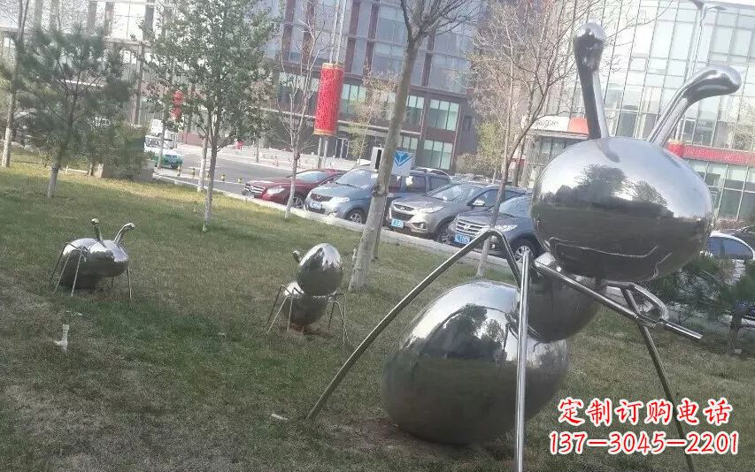 潍坊中领雕塑—不锈钢蚂蚁雕塑