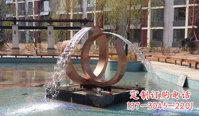 潍坊高贵典雅的不锈钢喷泉雕塑