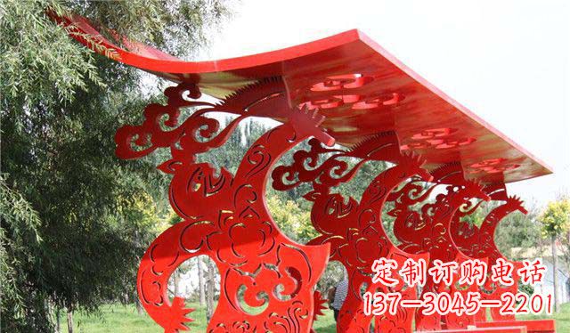 潍坊新潮不锈钢公园凉亭雕塑
