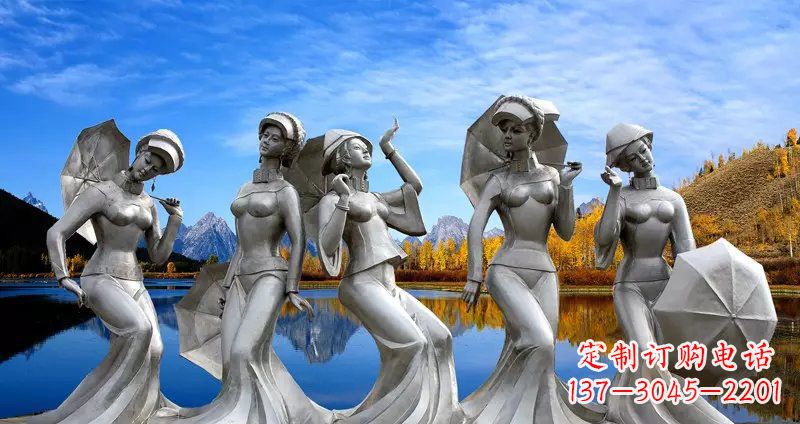 潍坊现代少女雕塑