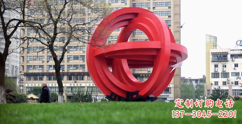 潍坊城市公园圆环景观雕塑