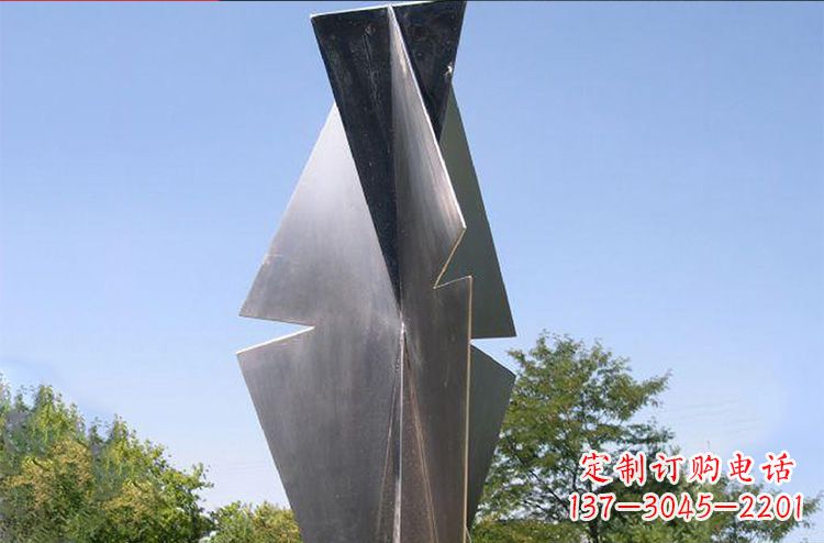 潍坊不锈钢树叶雕塑更新公园景观