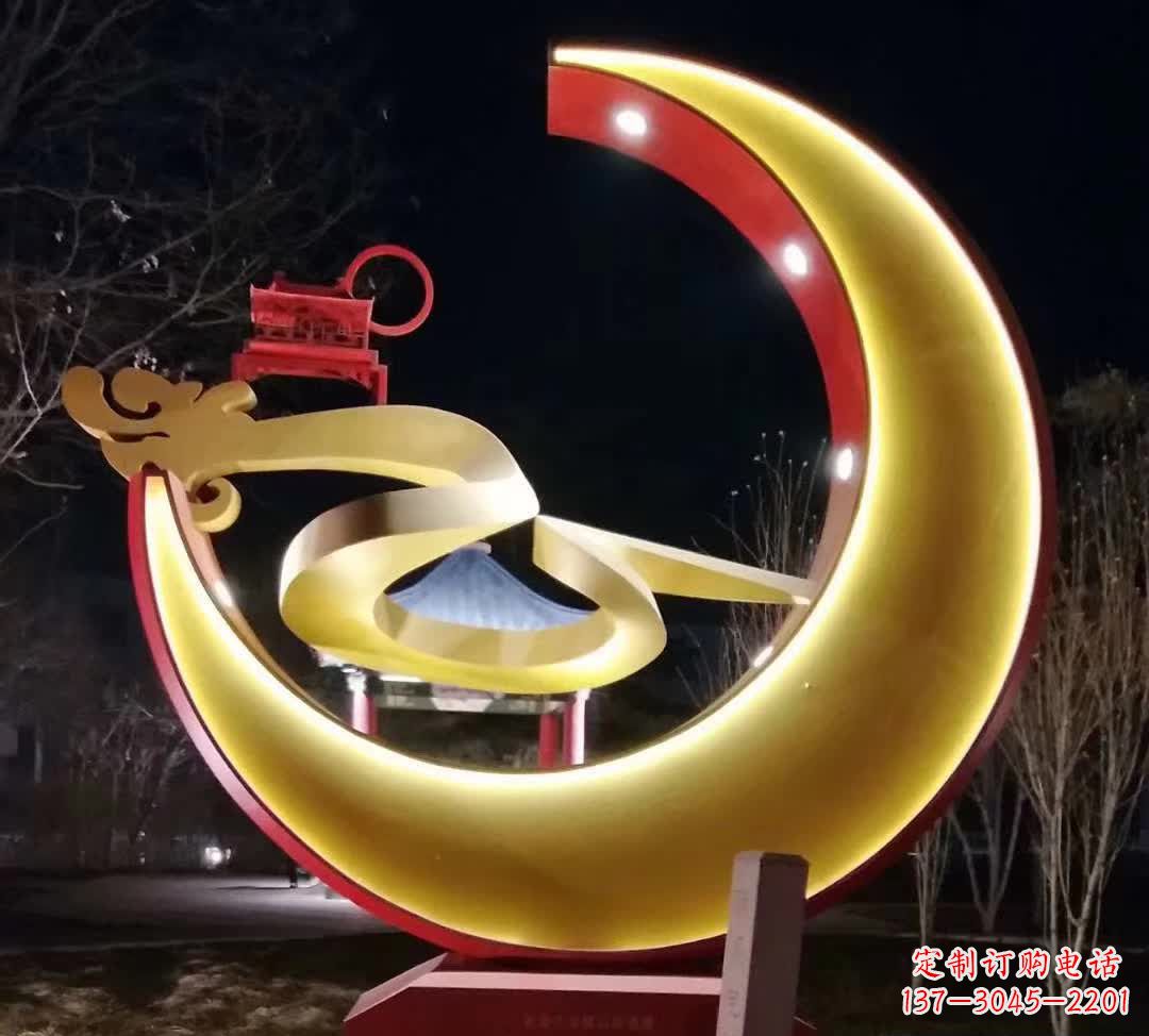 潍坊精致不锈钢月亮雕塑