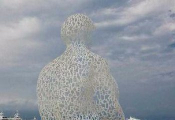 潍坊不锈钢字母镂空人物雕塑