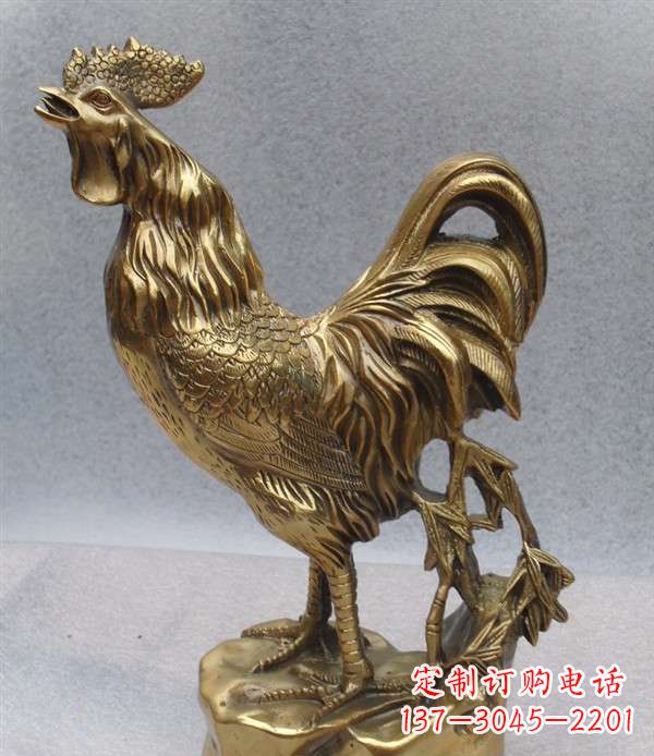 潍坊经典公鸡铜雕
