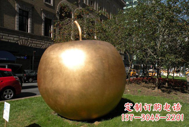 潍坊大型铜雕苹果雕塑