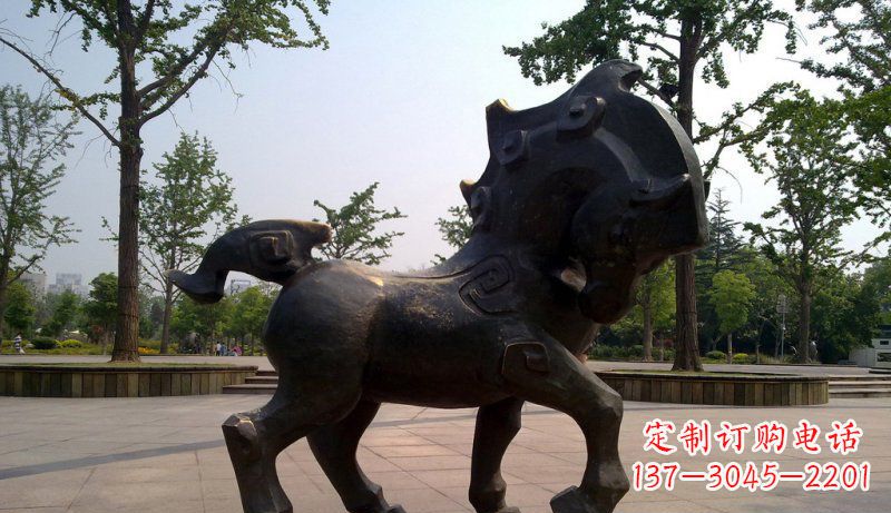 潍坊中领雕塑灵动小马铜雕